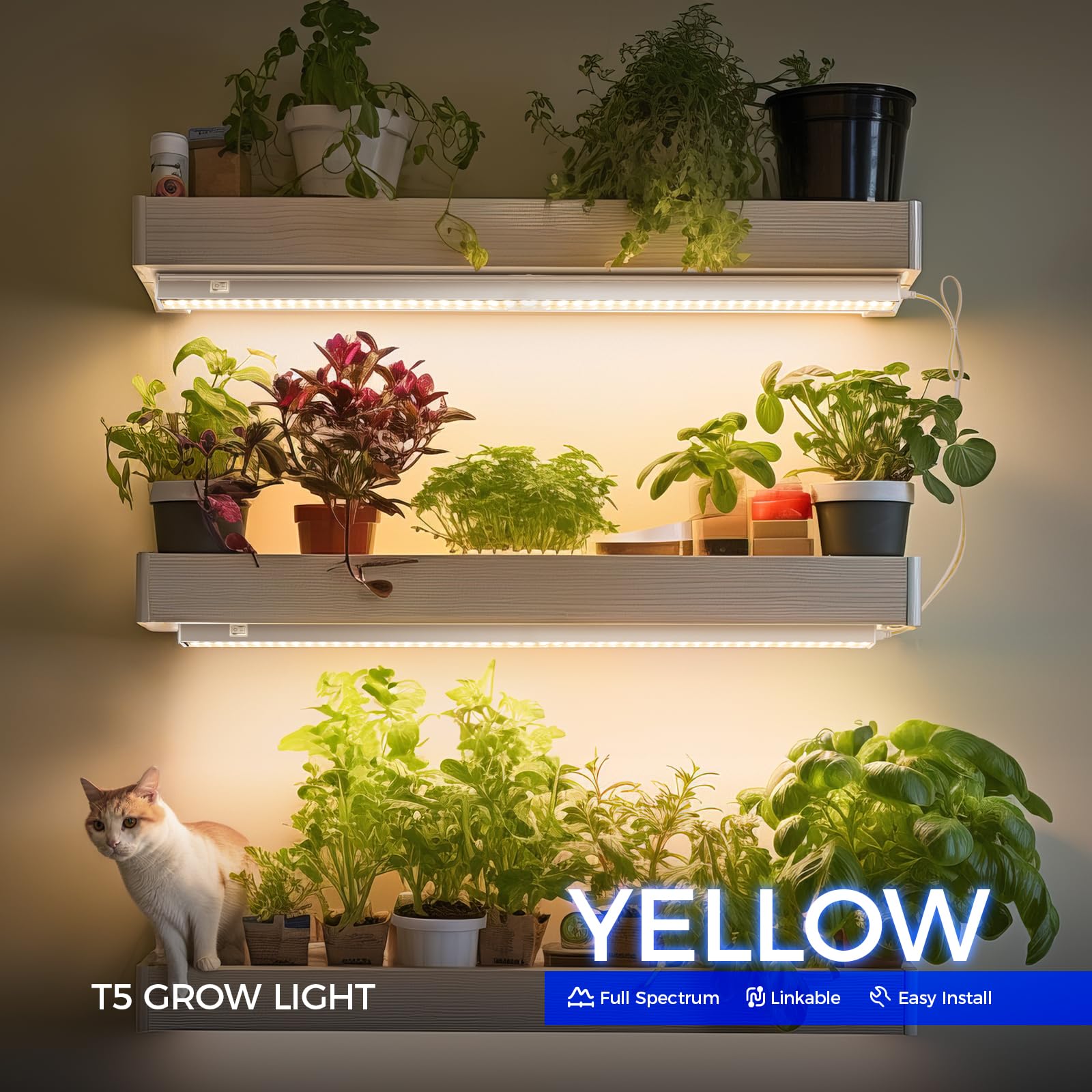 Barrina T5 Grow Lights package contents including installation clips and power cords