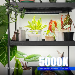 Barrina T5 LED Grow Light 1FT side view with installation clips