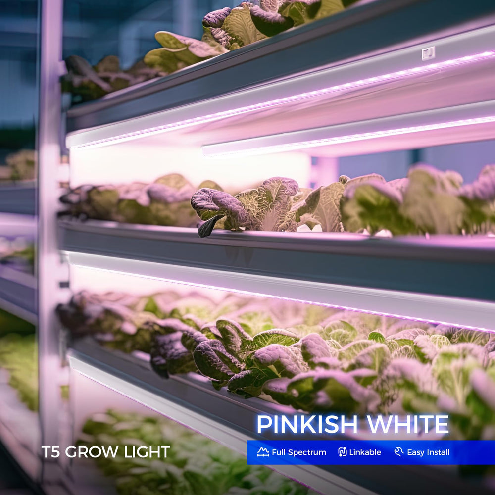 Barrina T5 LED Grow Light 3FT installation setup with clips