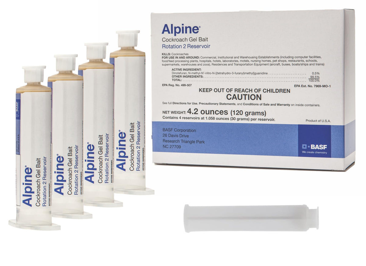 BASF Alpine Rotation 2 Cockroach Gel Bait front view with syringe applicator