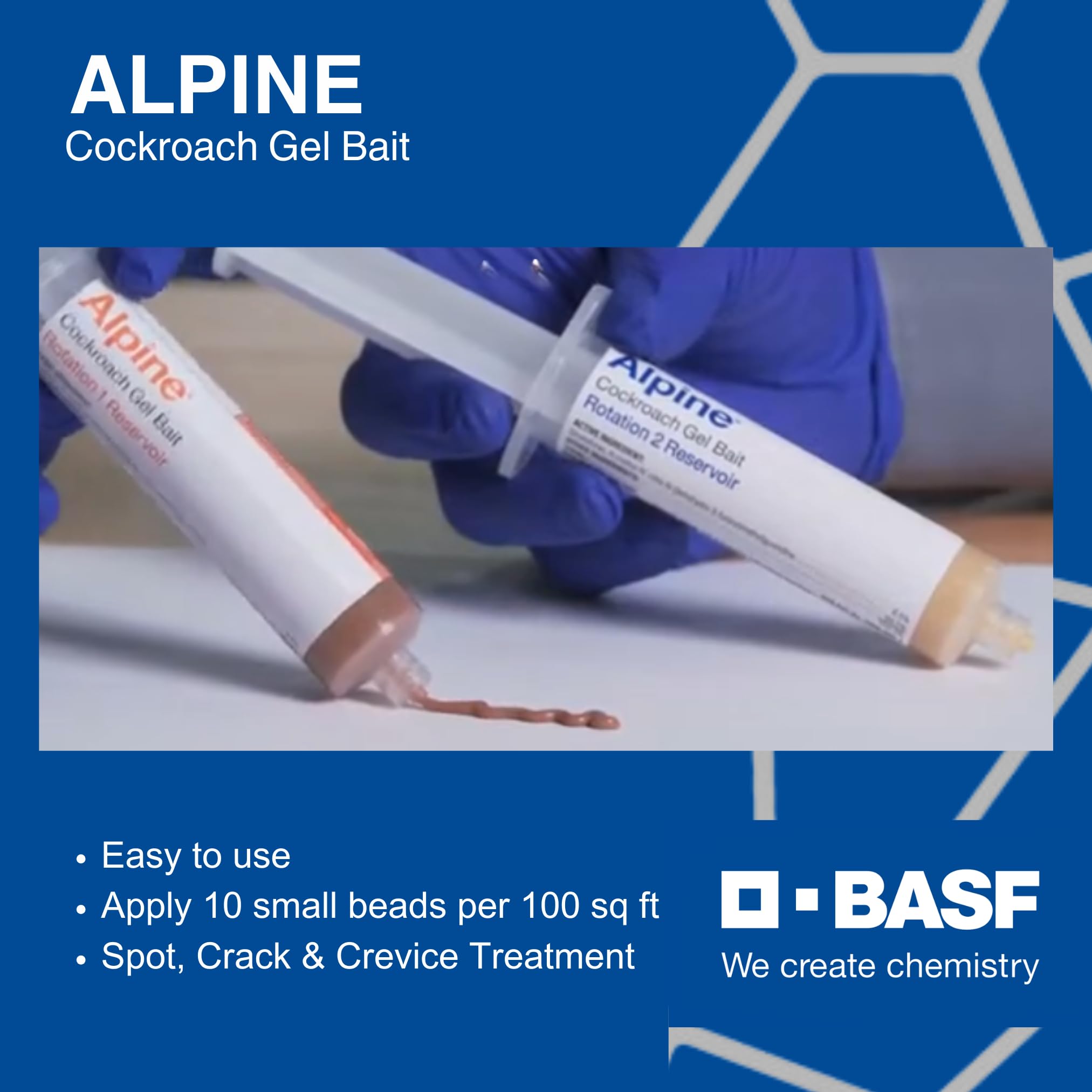 BASF Alpine Rotation 2 Cockroach Gel Bait packaging side view
