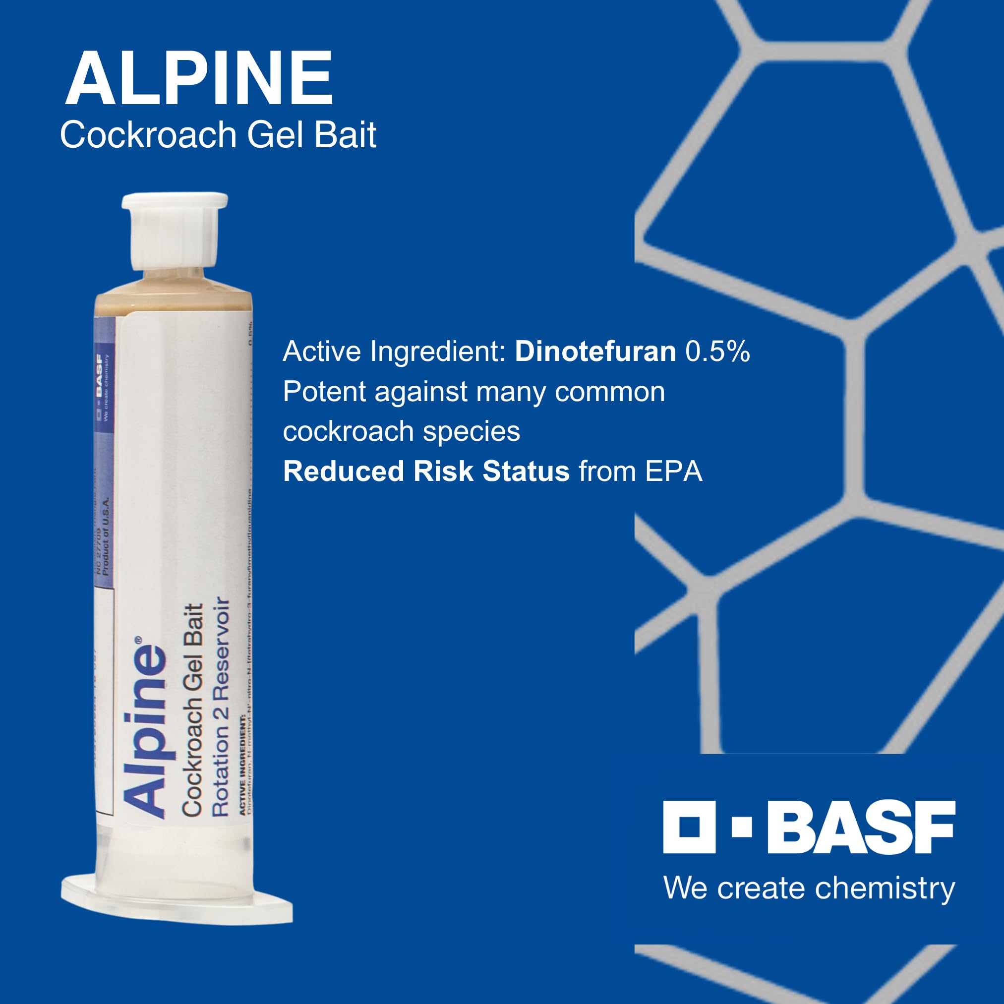 BASF Alpine Rotation 2 Cockroach Gel Bait tubes displayed