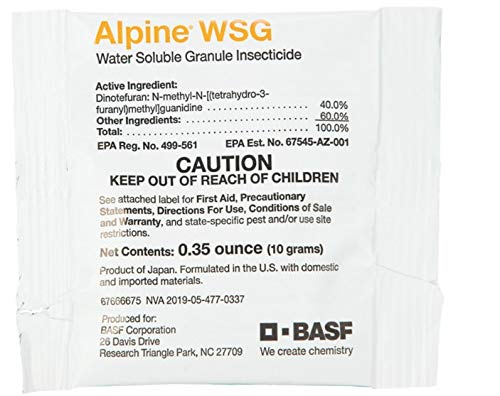 BASF Alpine WSG Insecticide 120 count white granules packaging
