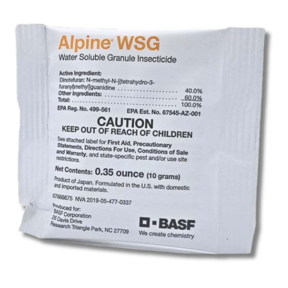 BASF Alpine WSG Water Soluble Granule insecticide front view packet