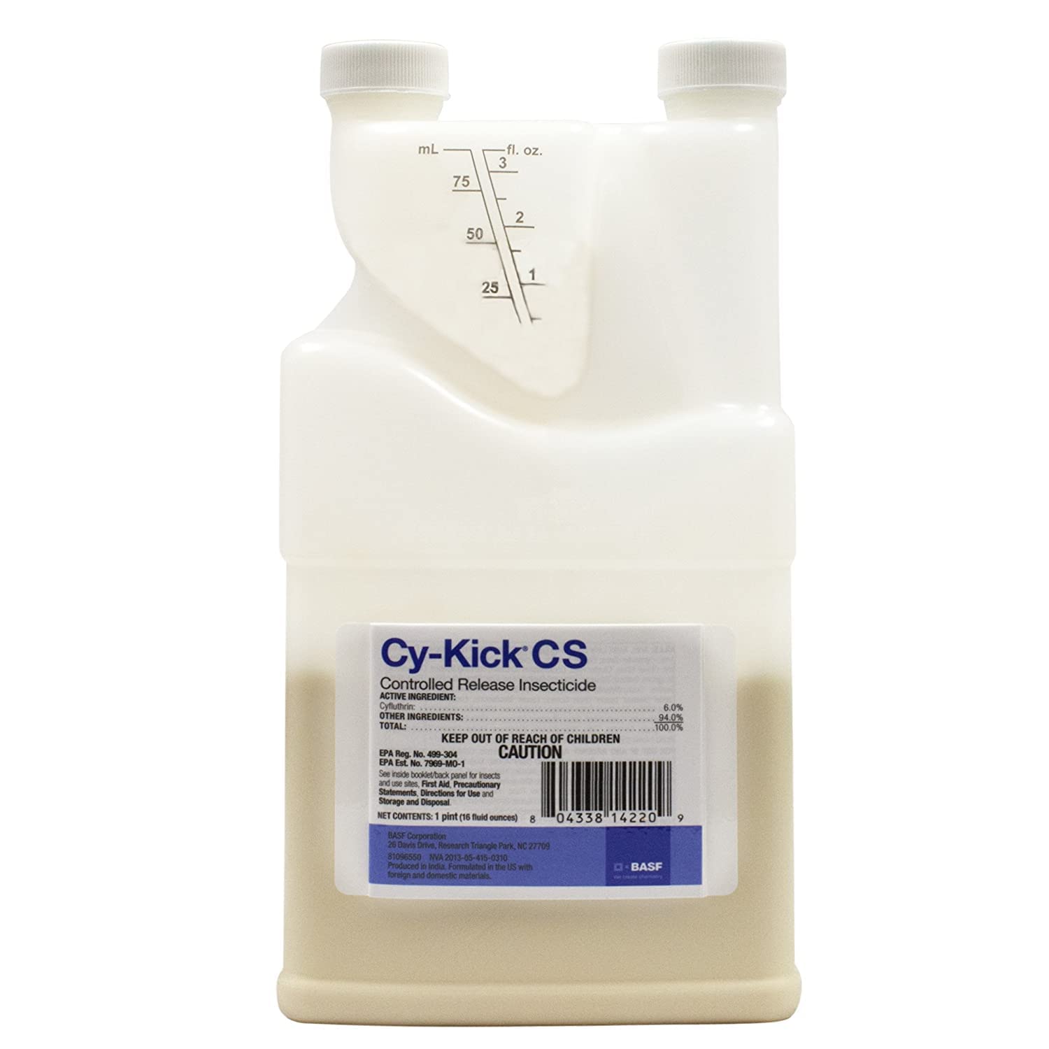 BASF Cy-Kick CS Insecticide 16oz bottle front view with tip and pour spout