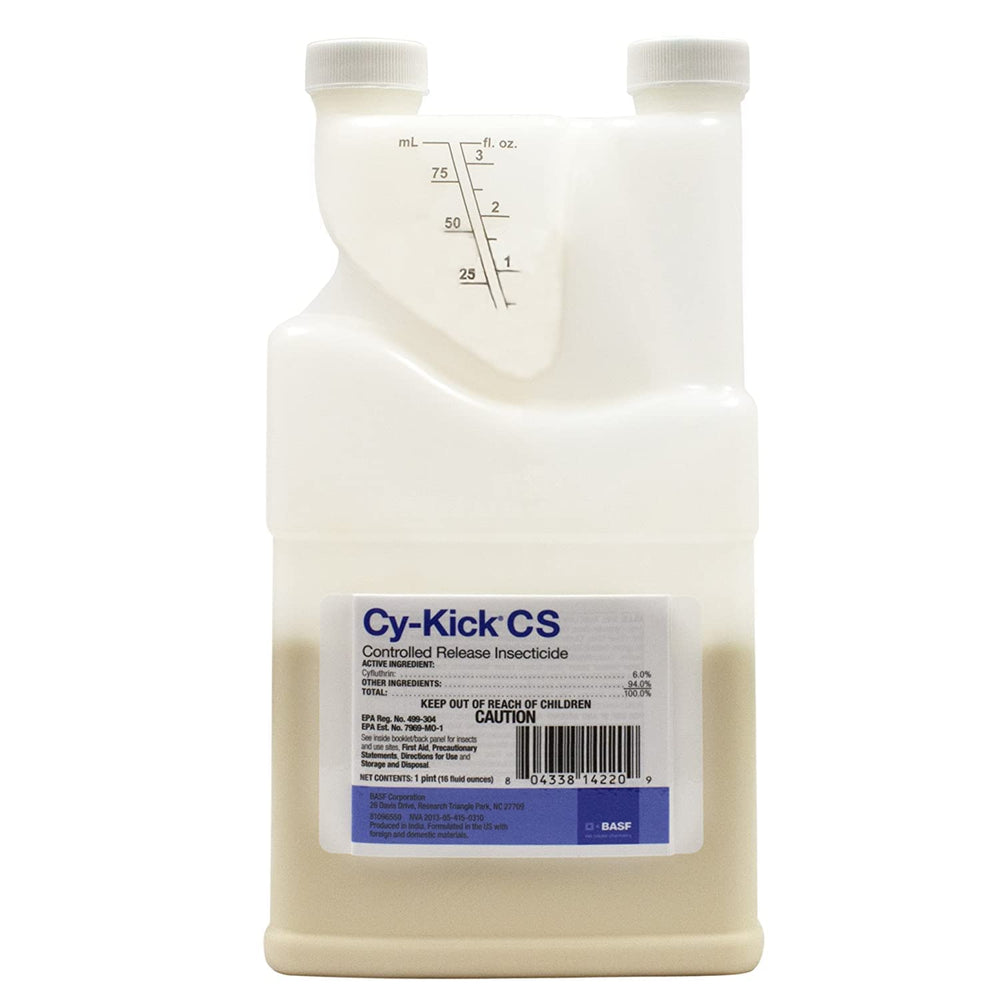 BASF Cy-Kick CS Insecticide 16oz bottle front view with tip and pour spout