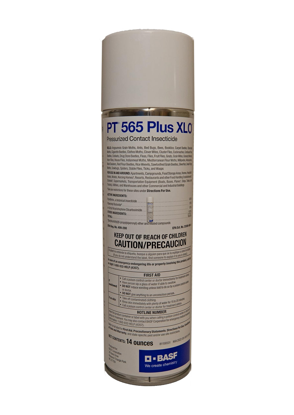 BASF PT 565 Plus XLO Insecticide 14oz aerosol can front view