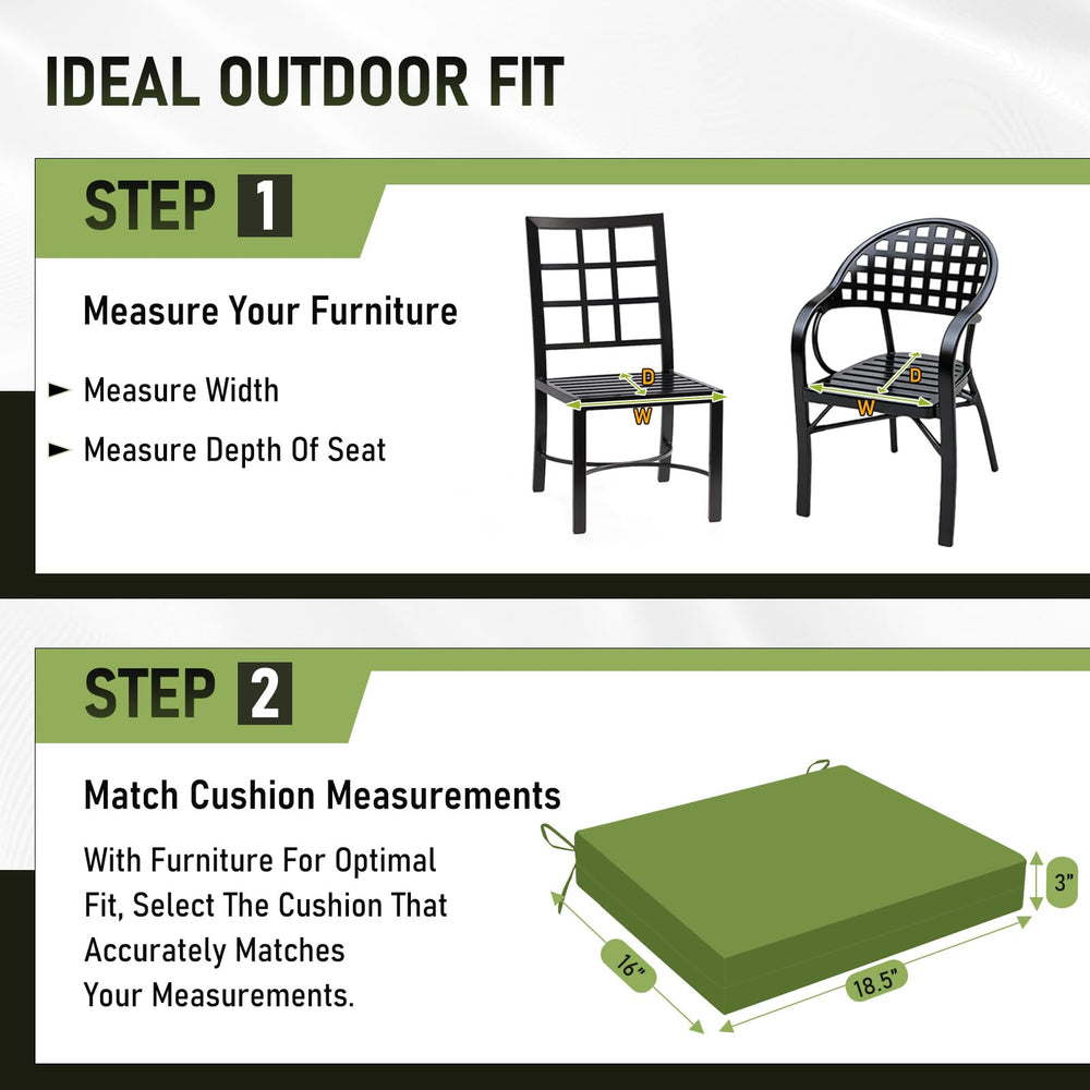 Basic Beyond chair cushions pack of 4 with dimensions