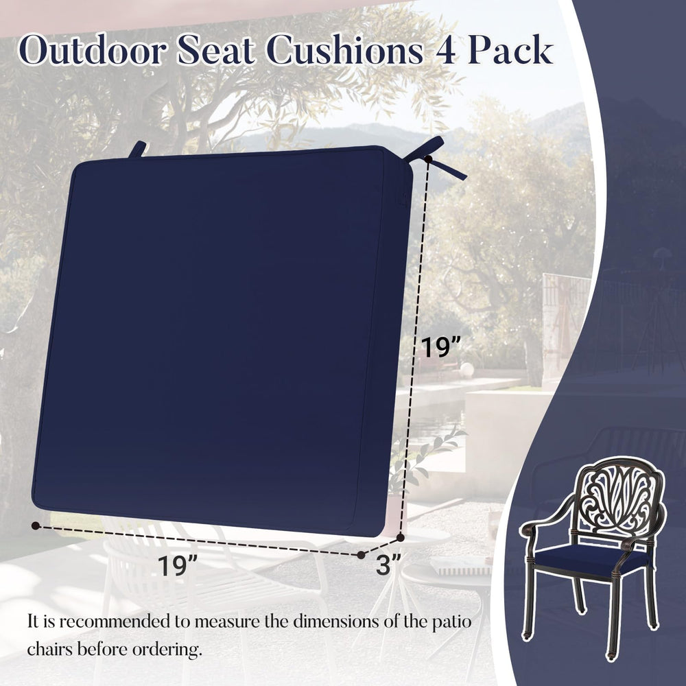 Basic Beyond chair cushions with non-slip straps