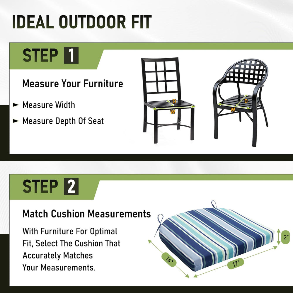 Basic Beyond Outdoor Chair Cushion dimensions 17x16x2 inches