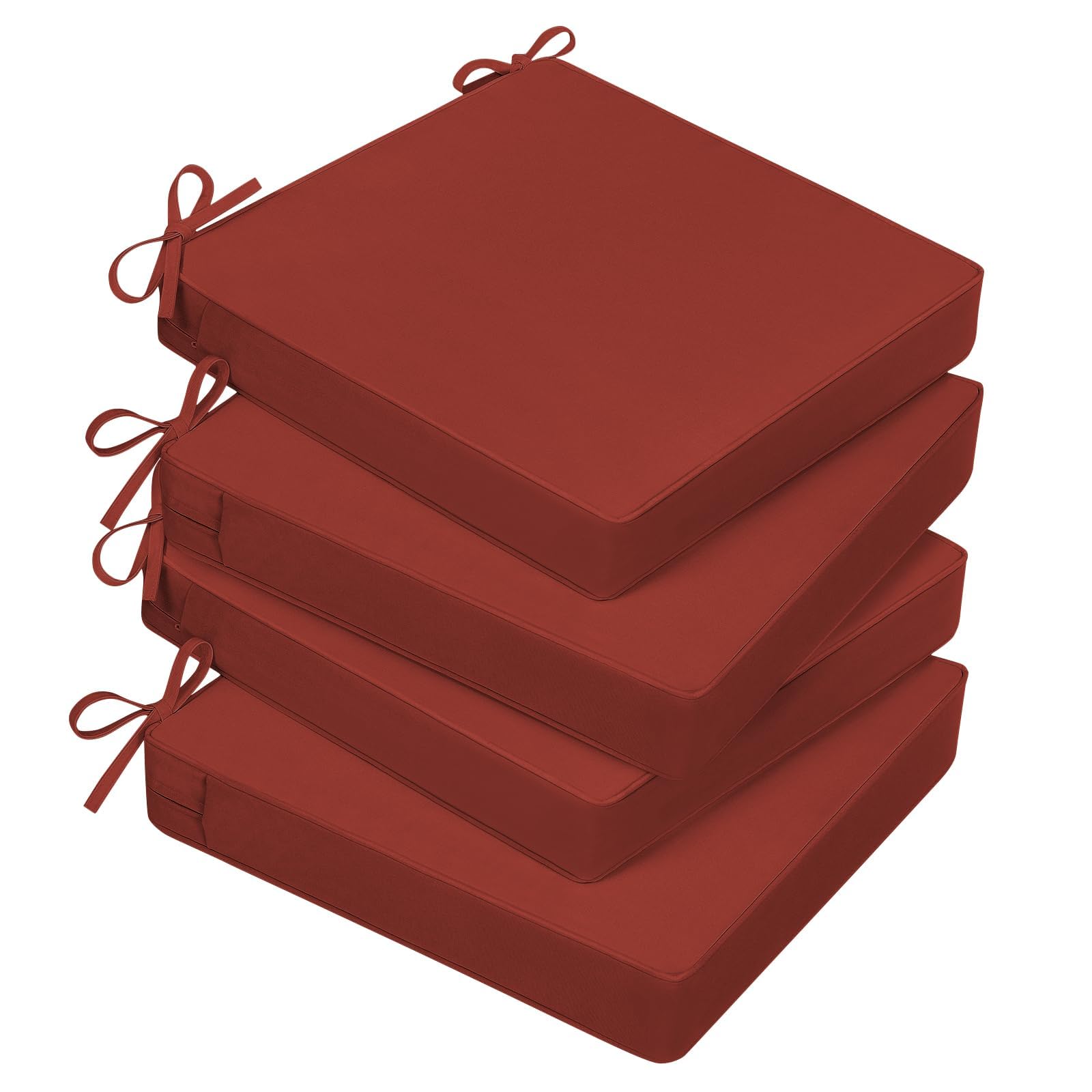 Basic Beyond Outdoor Chair Cushion set of 4 in brick red