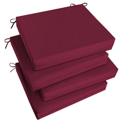 Basic Beyond Outdoor Chair Cushion set of 4 in burgundy color