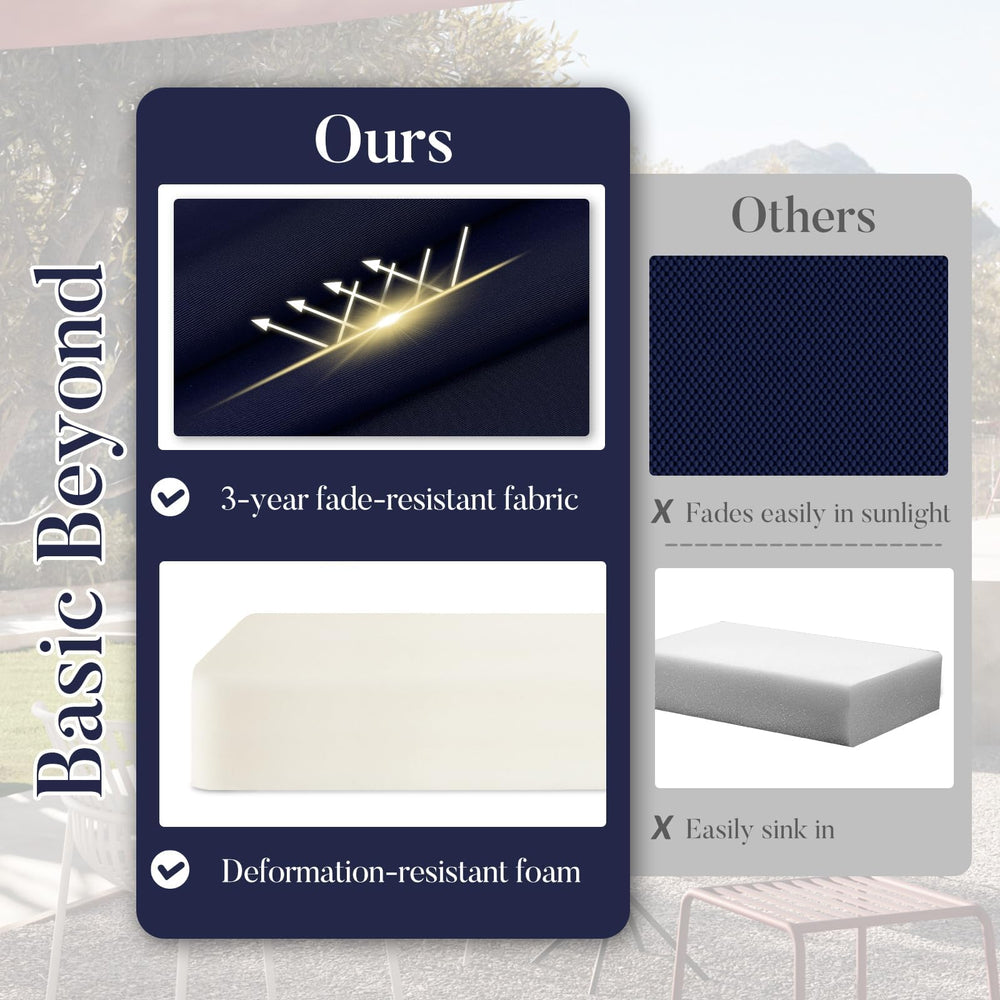 Basic Beyond Outdoor Chair Cushion Set of 4, side view