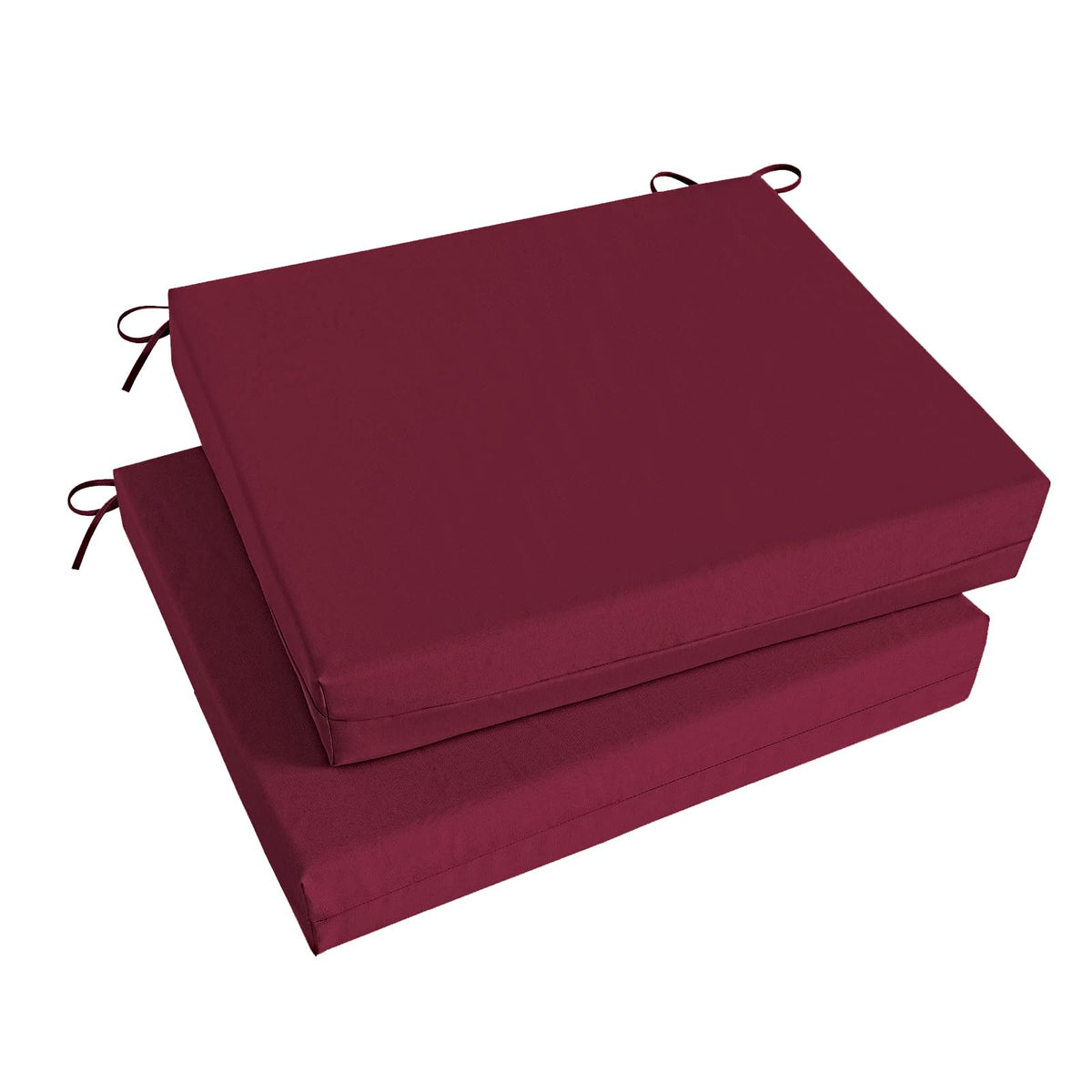 Basic Beyond Outdoor Chair Cushions burgundy front view