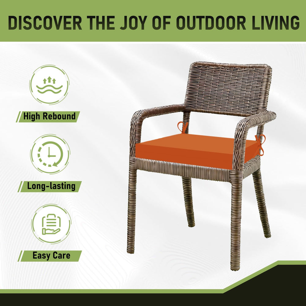Basic Beyond Outdoor Chair Cushions in a garden setting