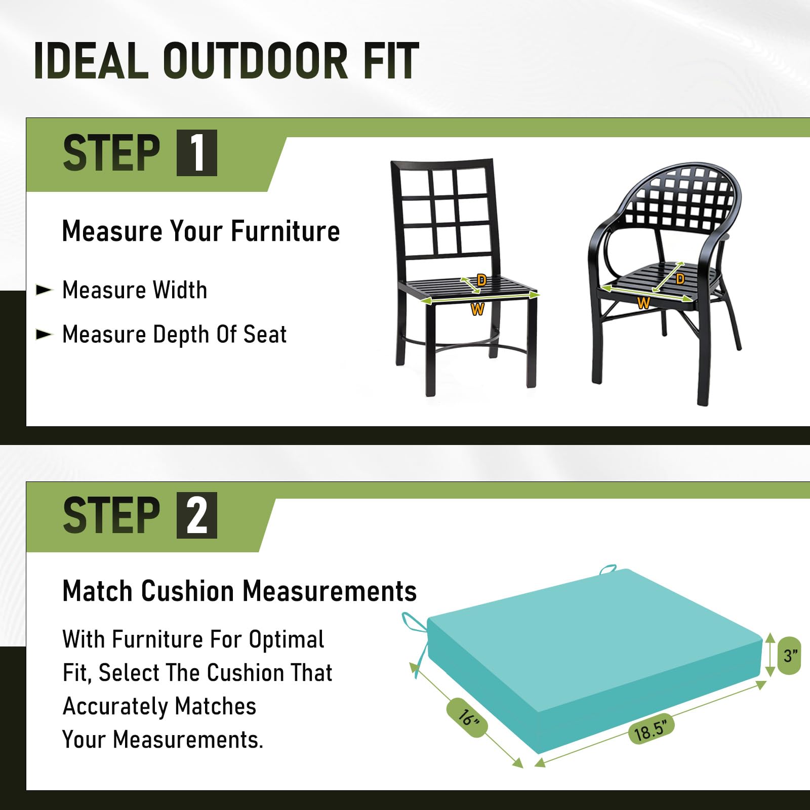 Basic Beyond Outdoor Chair Cushions in outdoor setting
