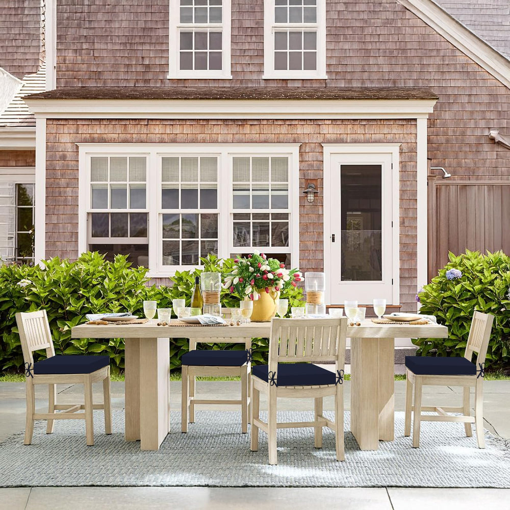 Basic Beyond outdoor chair cushions in packaging