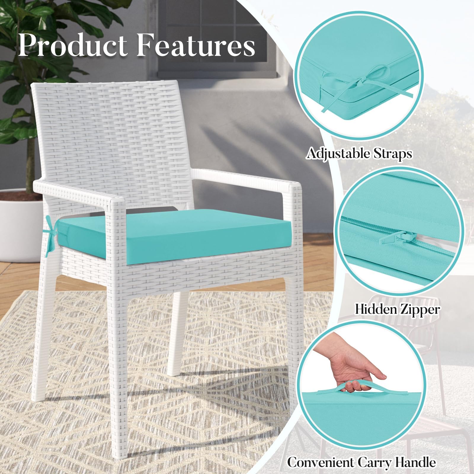 Basic Beyond Outdoor Chair Cushions on patio chair