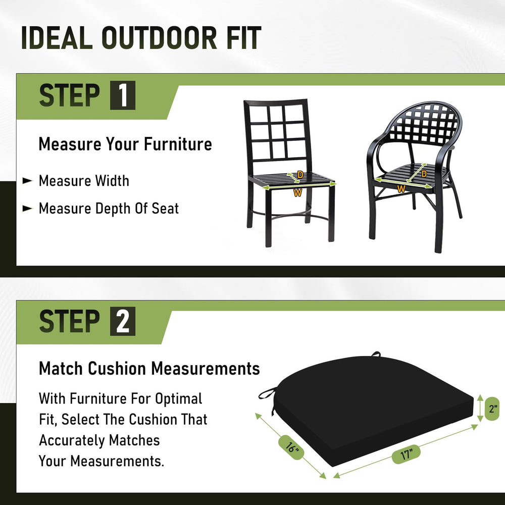 Basic Beyond outdoor chair cushions pack size of 4