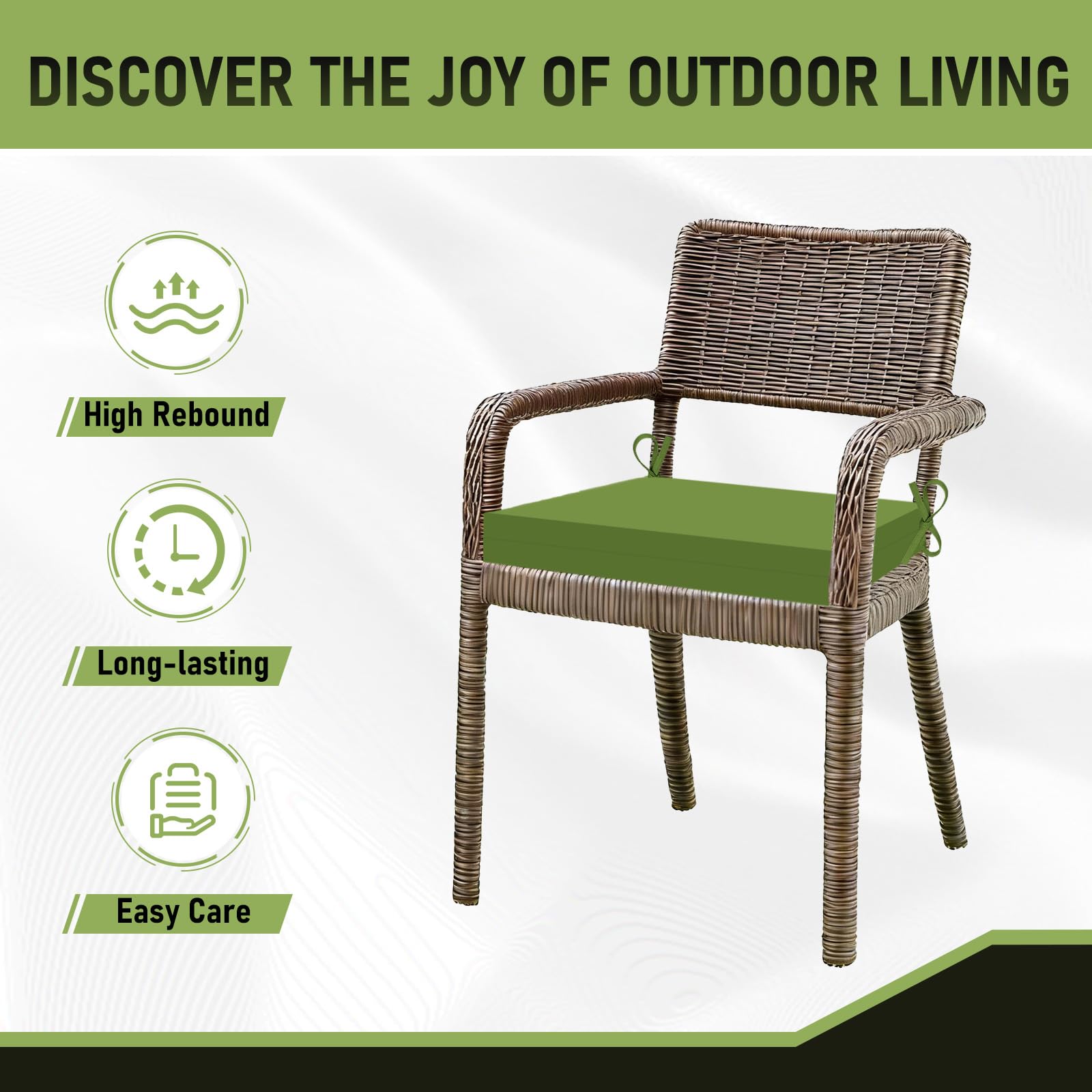 Basic Beyond Outdoor Chair Cushions Set of 2 close-up of fabric