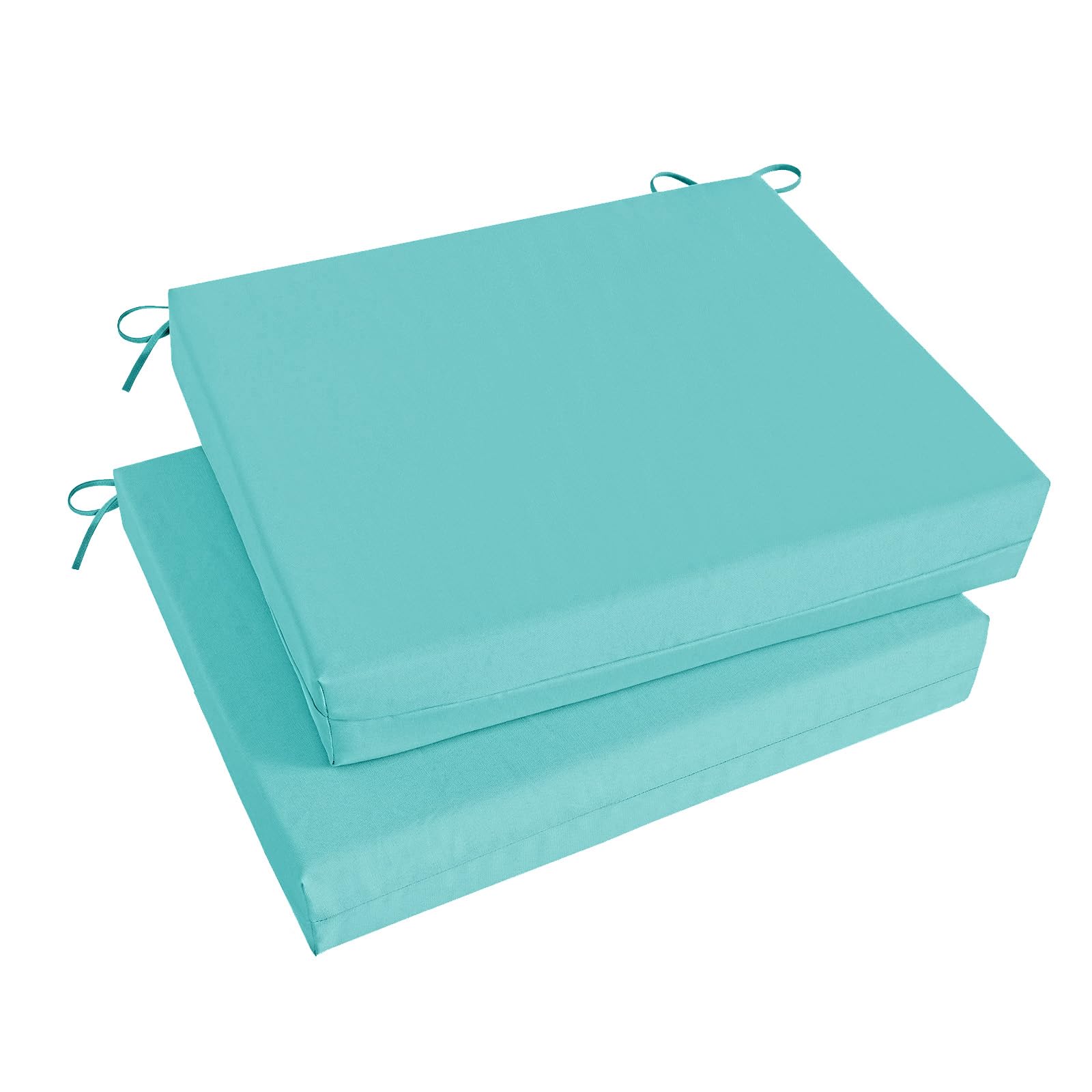 Basic Beyond Outdoor Chair Cushions Set of 2 in teal, front view