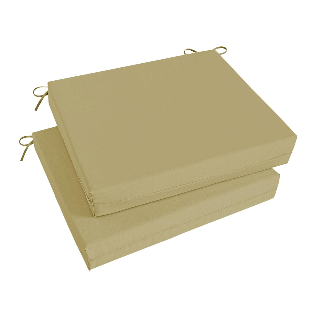Basic Beyond Outdoor Chair Cushions Set of 2 Khaki front view