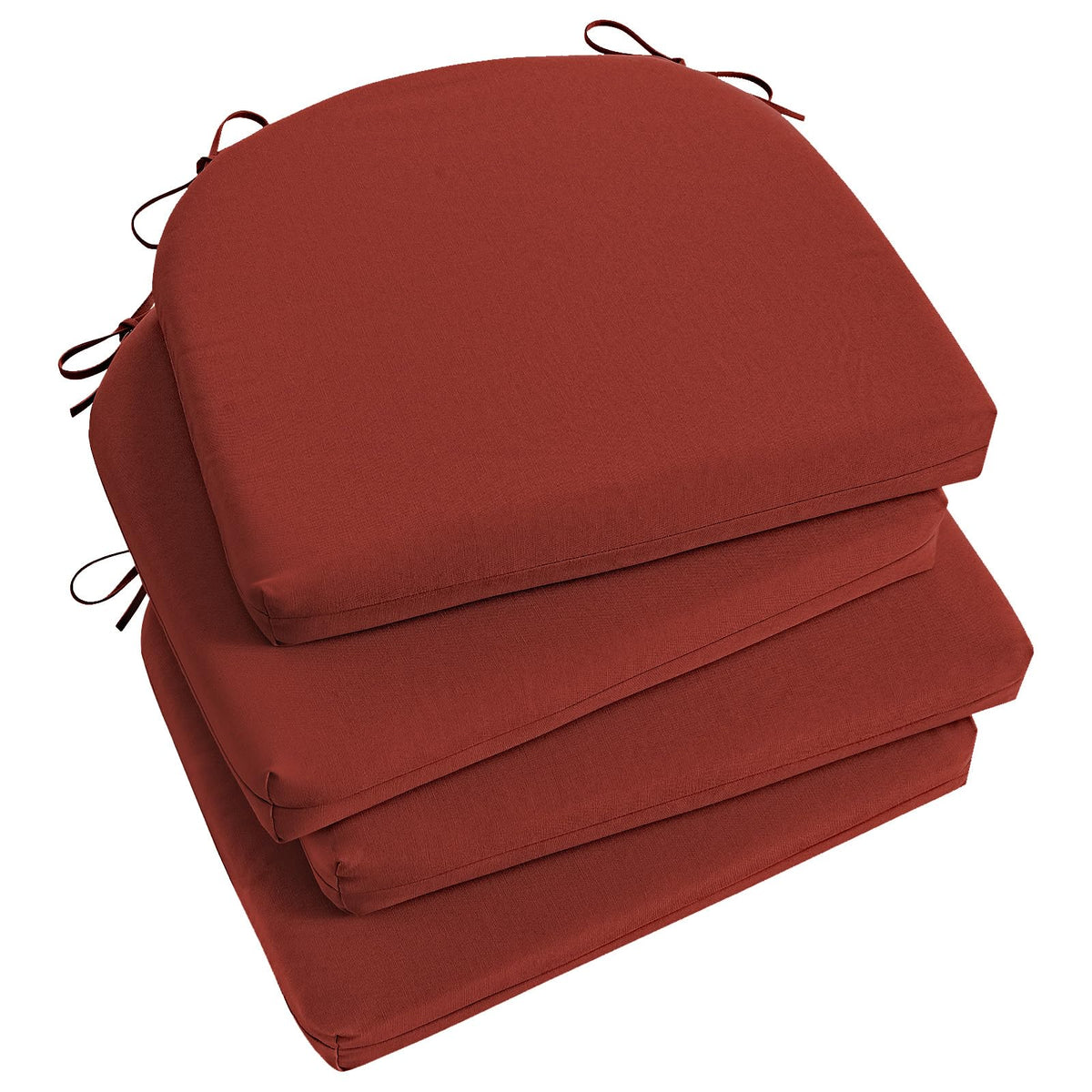 Basic Beyond Outdoor Chair Cushions set of 4, brick red, front view
