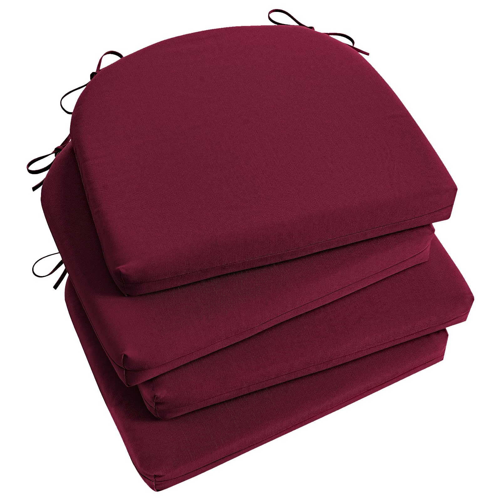 Basic Beyond Outdoor Chair Cushions Set of 4 in Burgundy