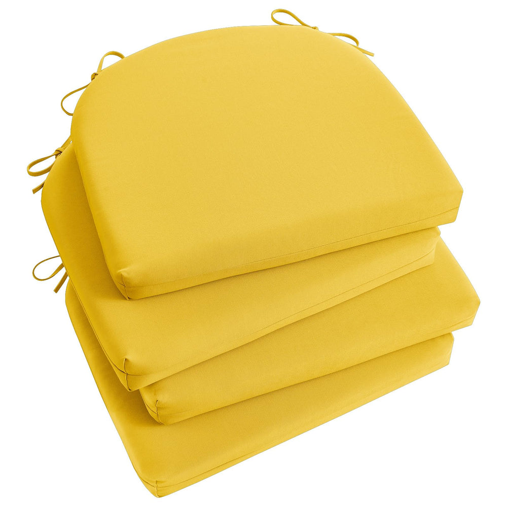 Basic Beyond Outdoor Chair Cushions set of 4 in yellow front view
