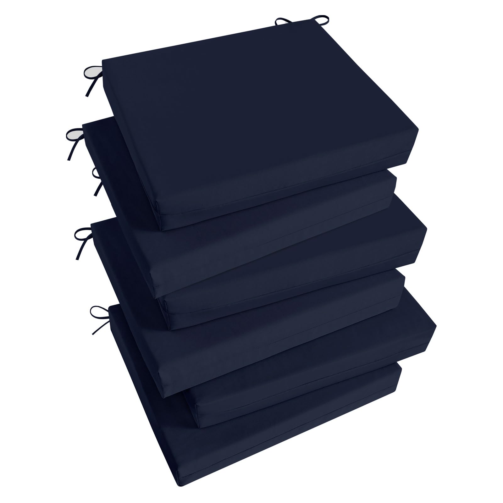 Basic Beyond Outdoor Chair Cushions Set of 6 in Navy front view