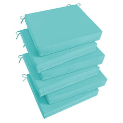 Basic Beyond Outdoor Chair Cushions Set of 6 in teal front view