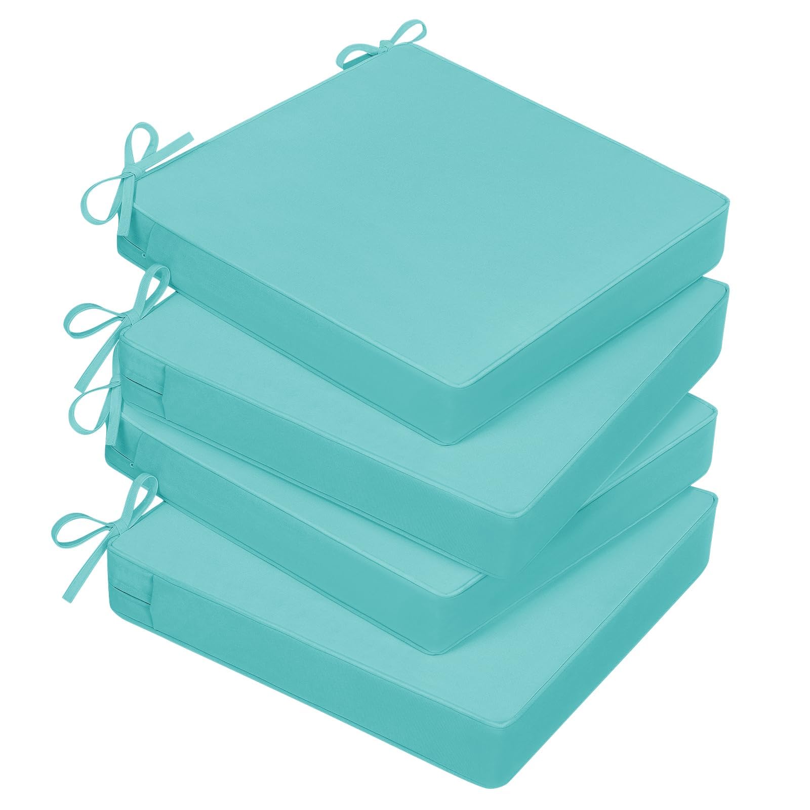 Basic Beyond Outdoor Chair Cushions teal front view