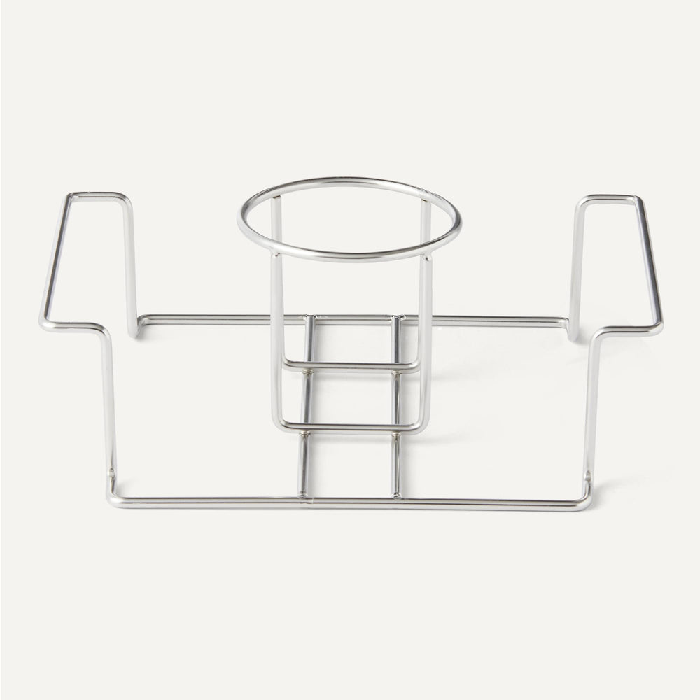 Basics Beer Can Chicken Holder on a table after grilling