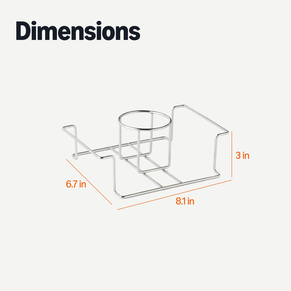Basics Beer Can Chicken Holder packaging and details