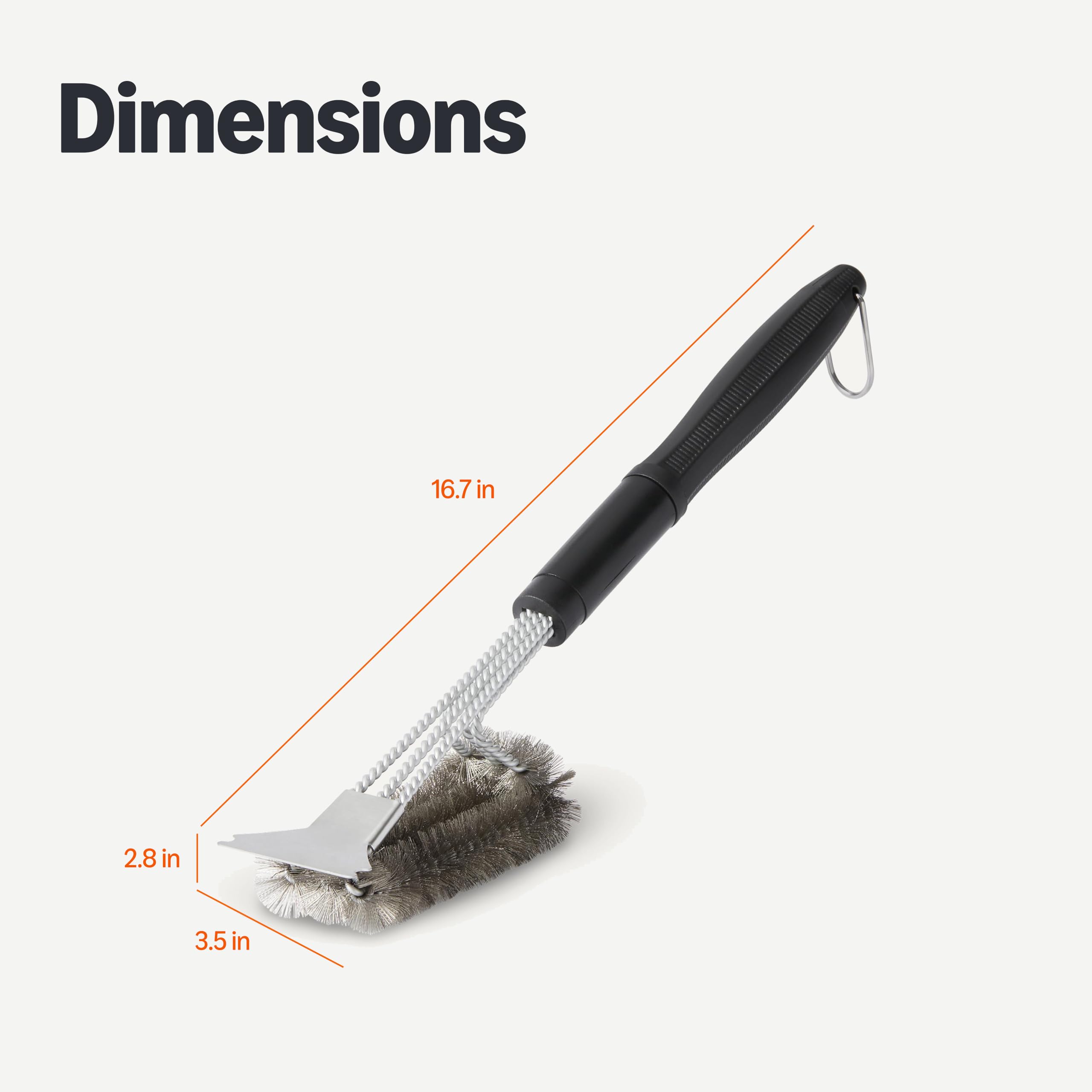 Basics Grill Brush and Scraper packaging details