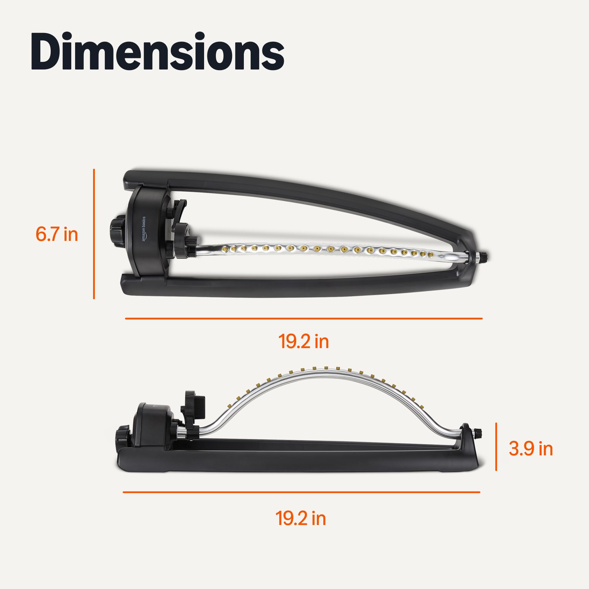 Basics Oscillating Lawn Sprinkler packaging on display