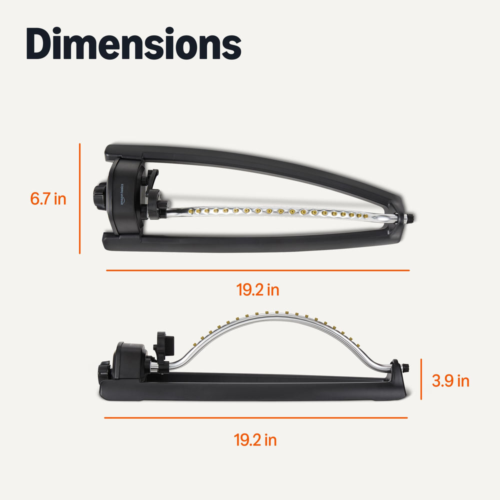 Basics Oscillating Lawn Sprinkler packaging on display