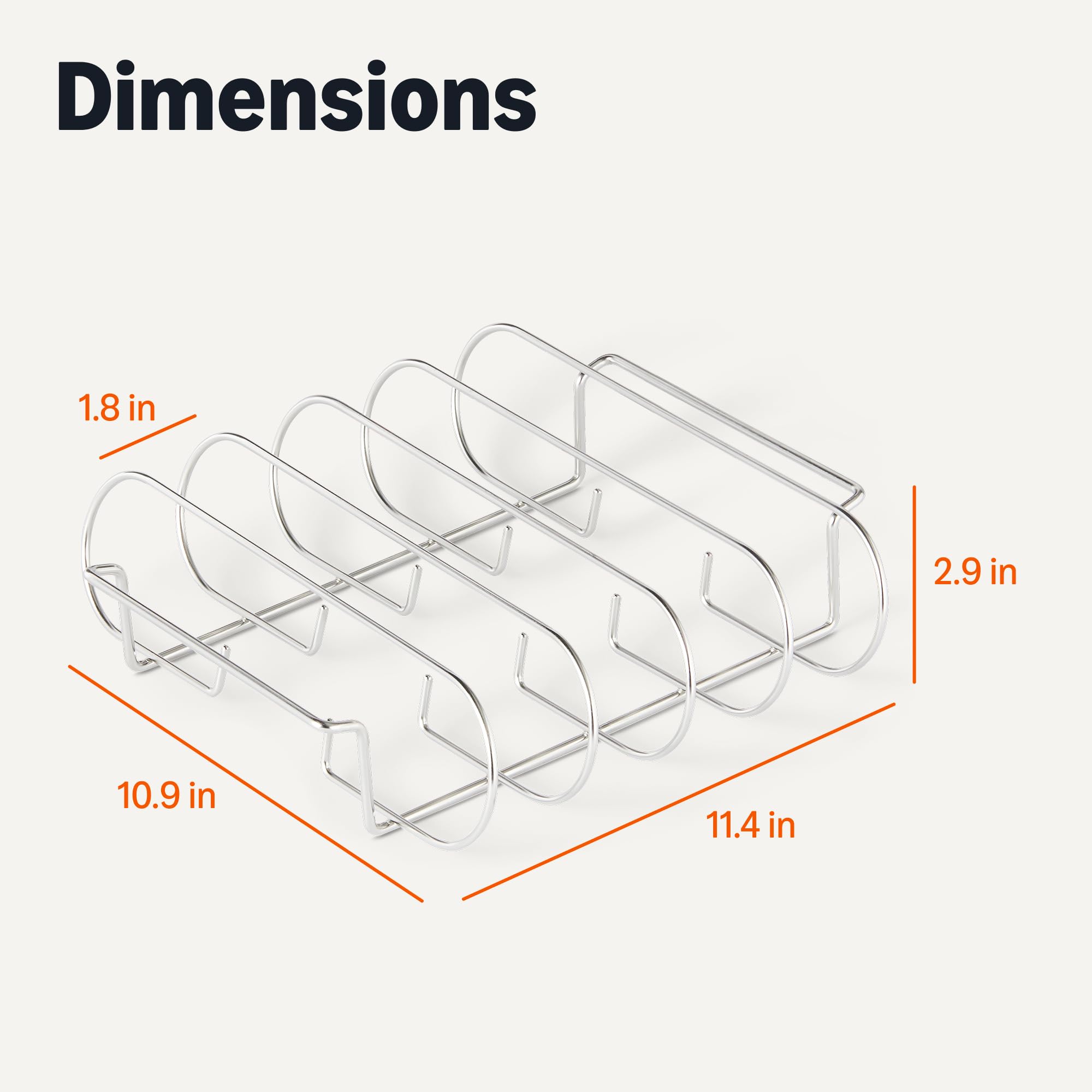 Basics Rib Rack dimensions and specifications
