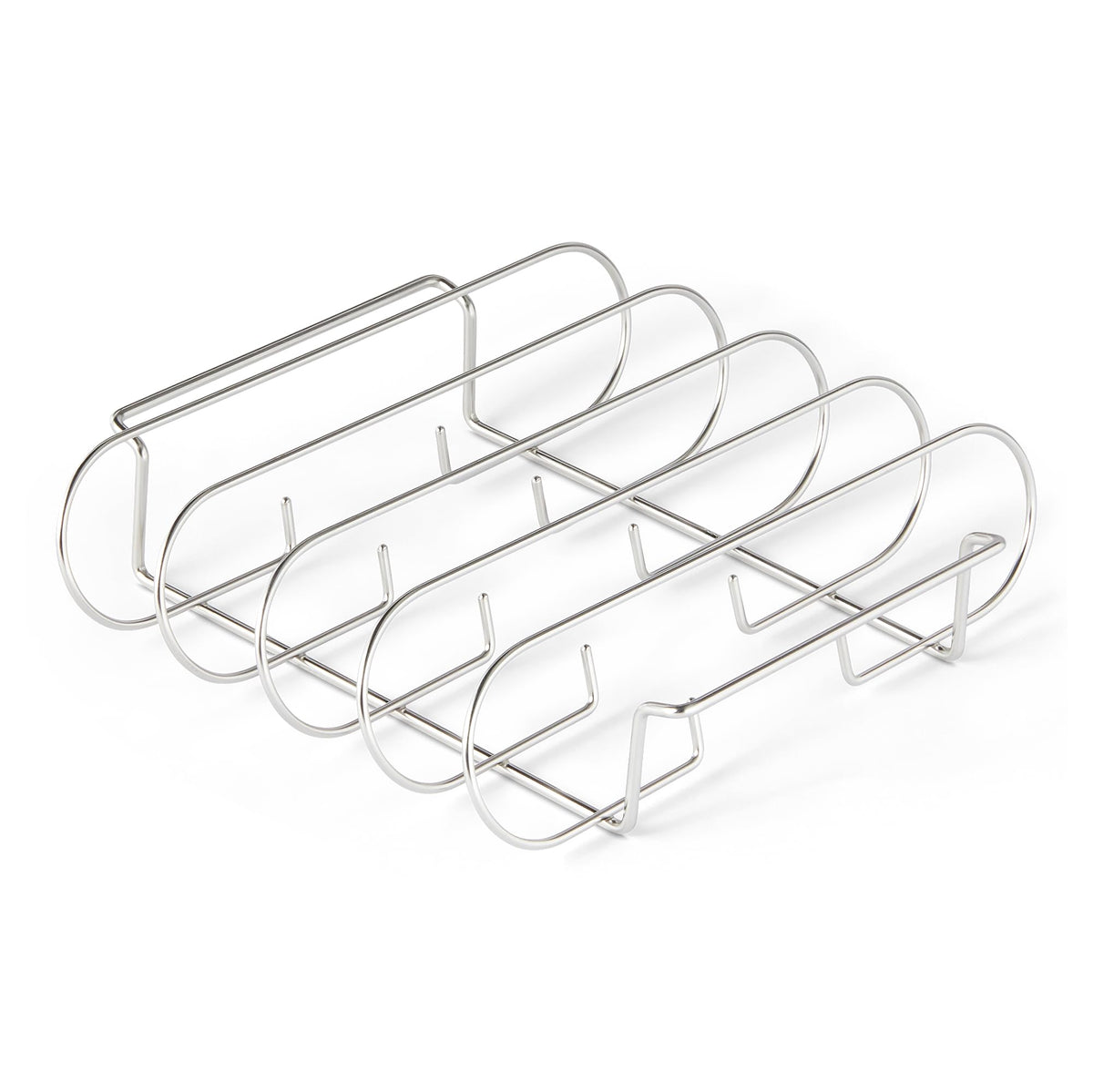 Basics Rib Rack for grilling, stainless steel, front view
