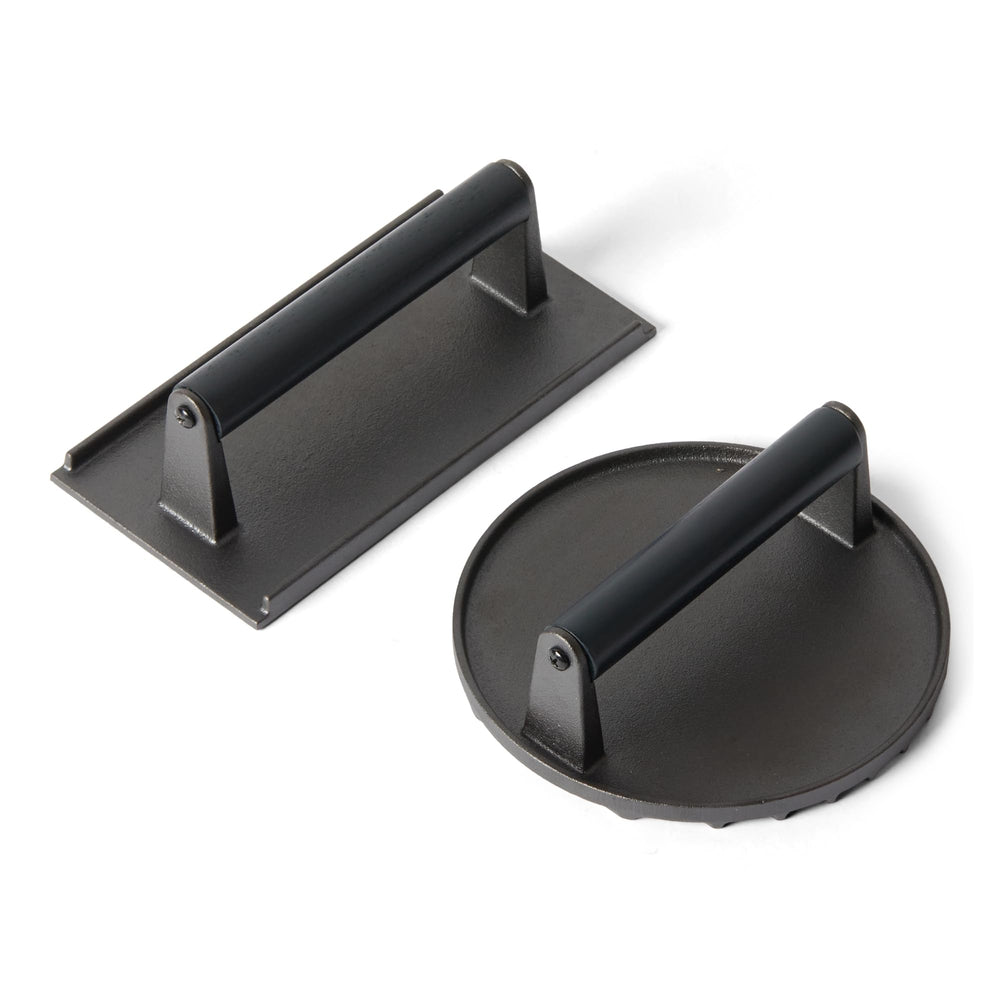 Basics Smash Burger Press round and rectangle models side view