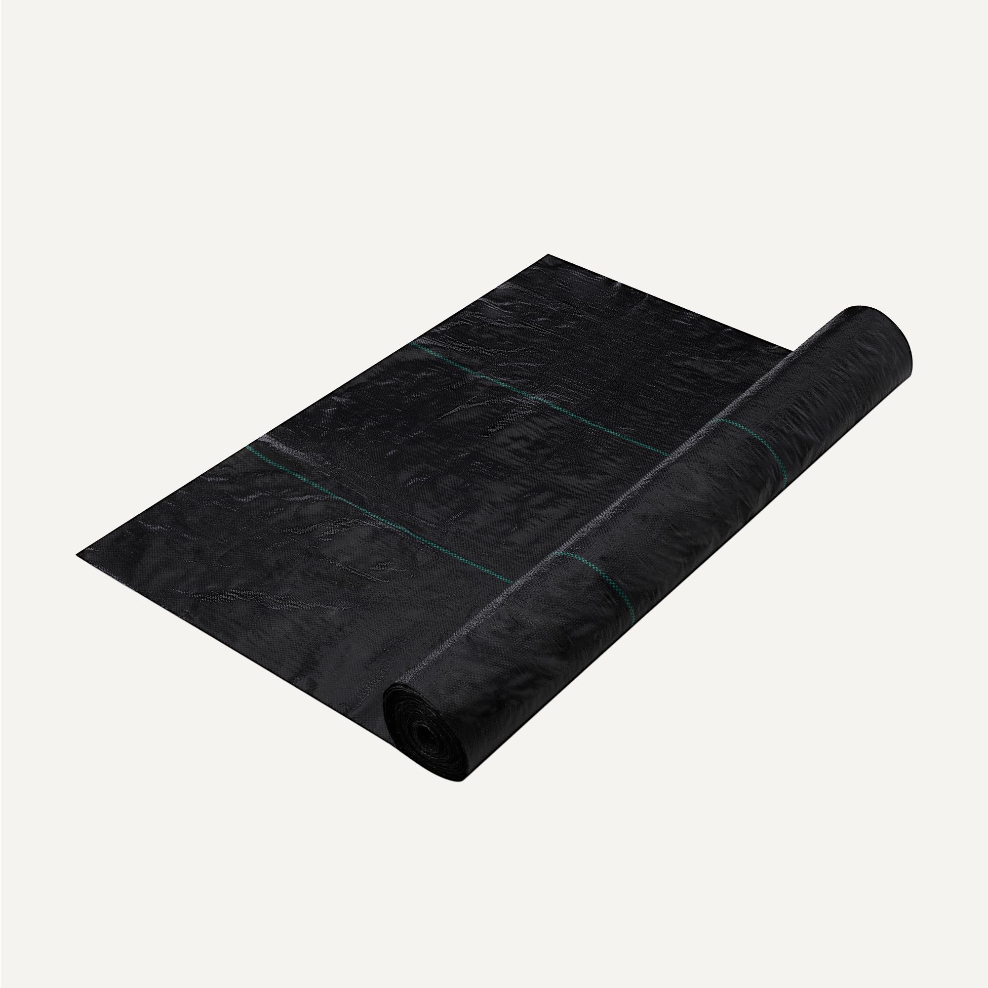 Basics Weed Barrier Landscape Fabric installed in garden