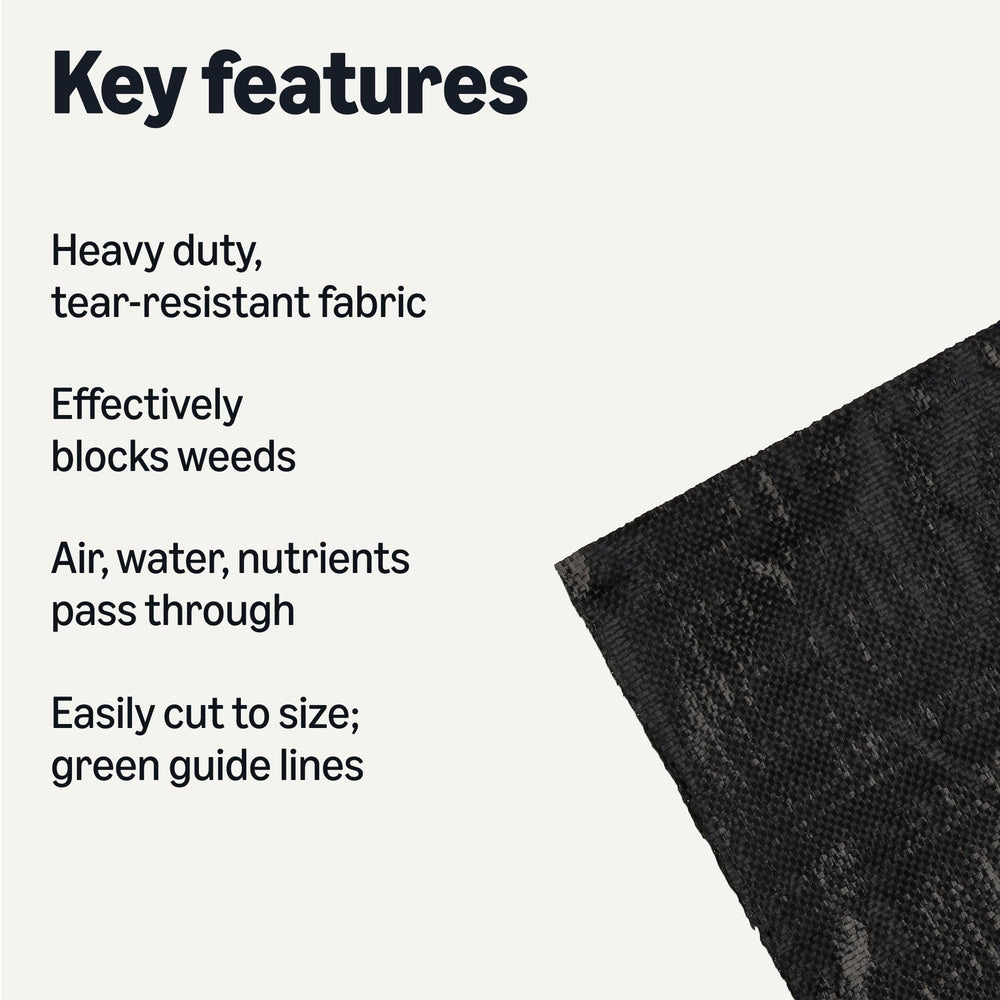 Basics Weed Barrier Landscape Fabric roll with cutting guide