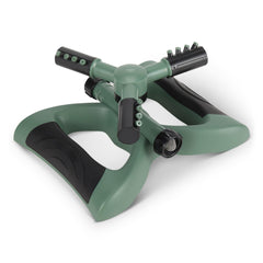 Basics Whirling Rotating Lawn Sprinkler front view showing adjustable arms