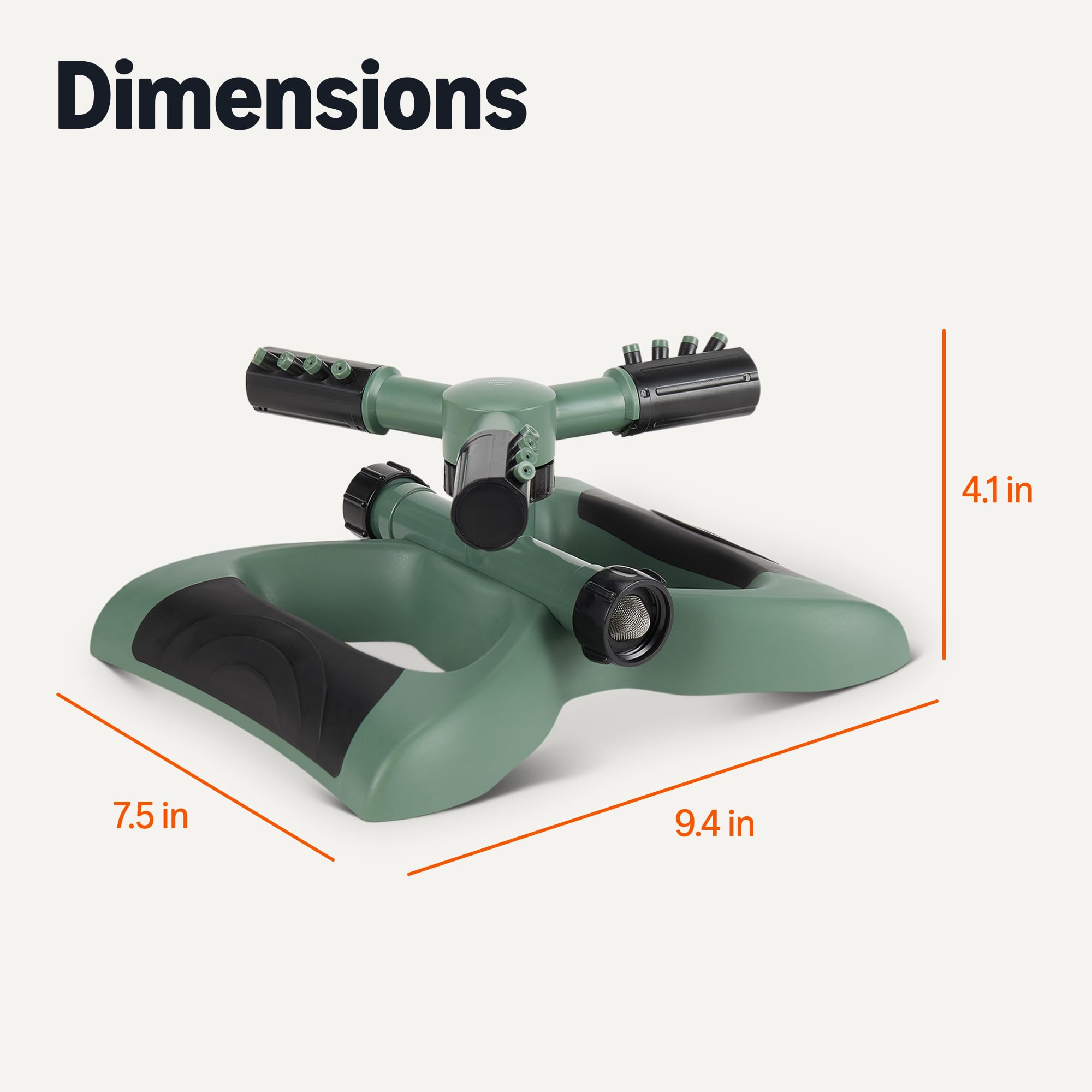 Basics Whirling Rotating Lawn Sprinkler packaging front view