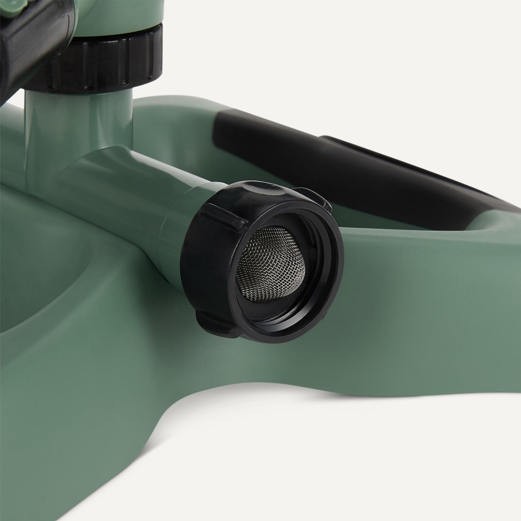 Basics Whirling Rotating Lawn Sprinkler with close-up of nozzles