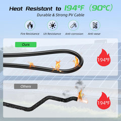 Bateria Power 100FT 10AWG Solar Panel Extension Cable red