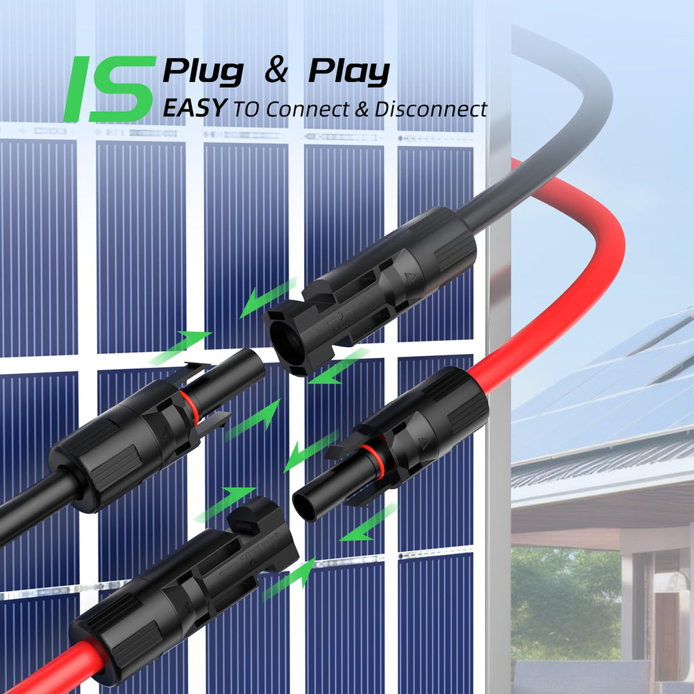 Bateria Power solar panel extension cable installation