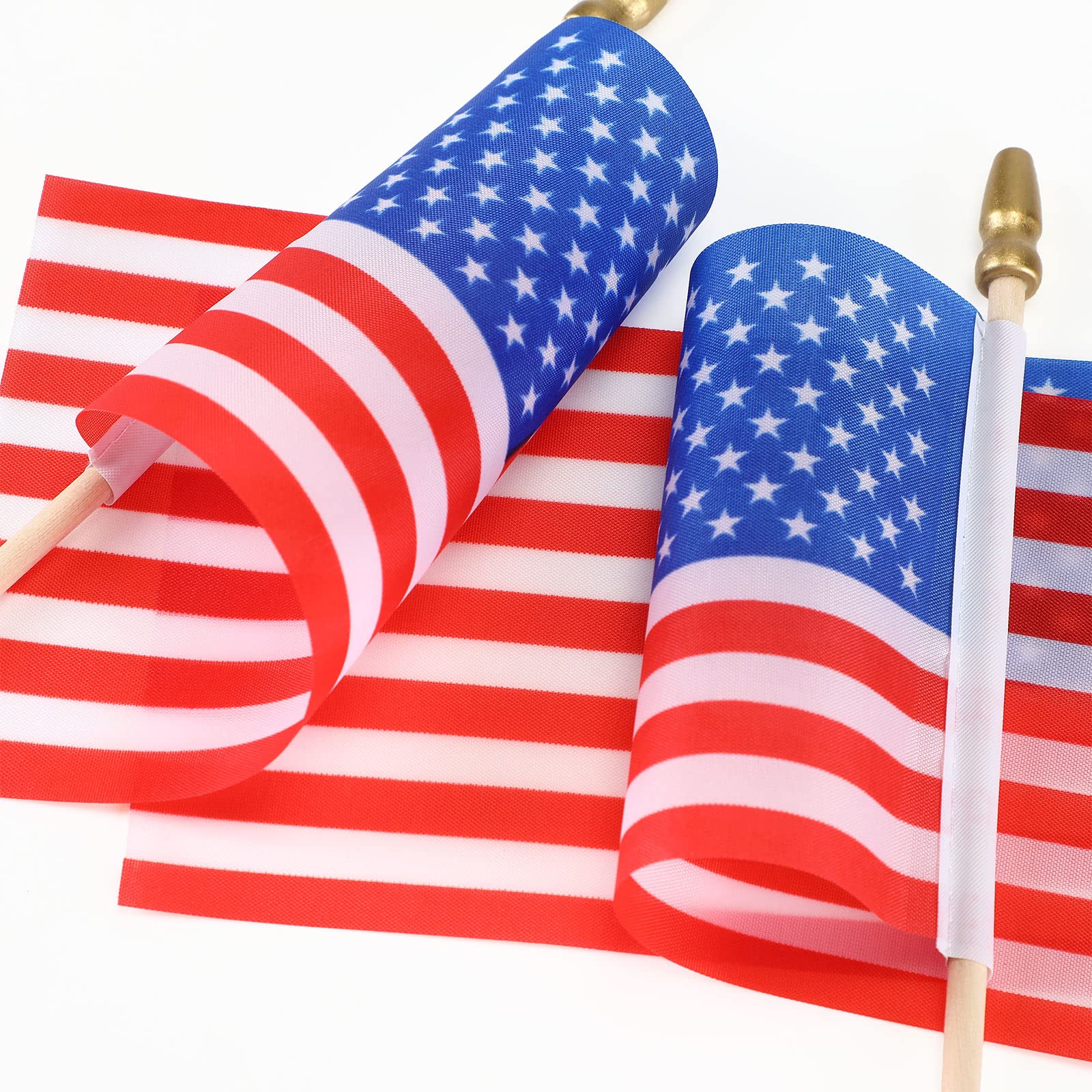 Batiyeer mini American flags displayed at a patriotic event