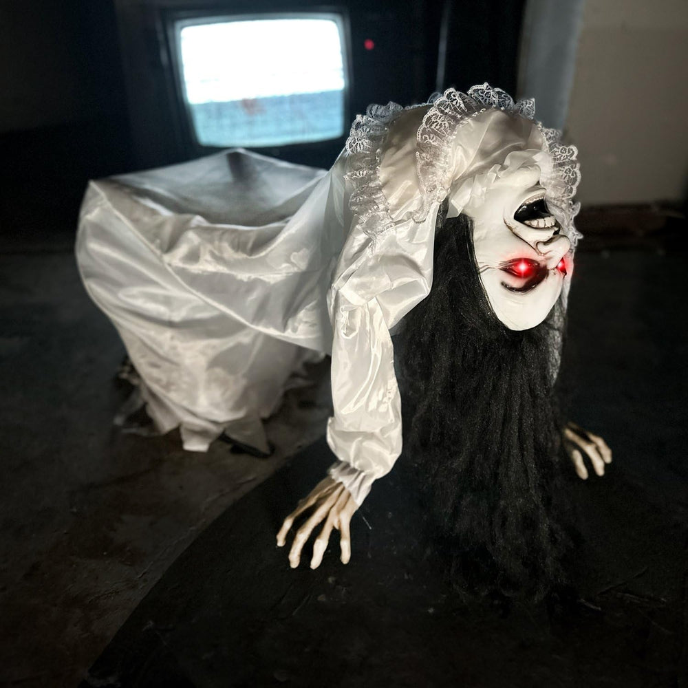 Battery compartment of the possessed woman animatronic