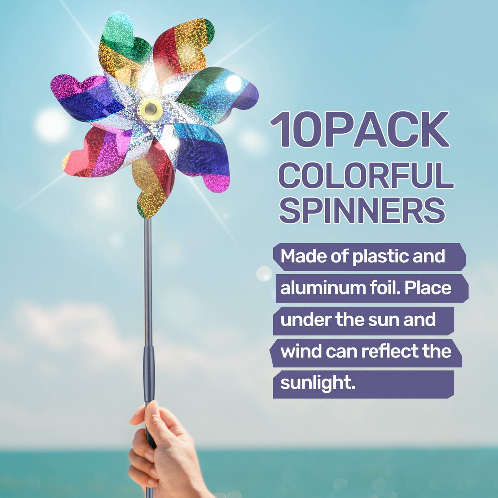 BATTIFE colorful pinwheels pack of 10
